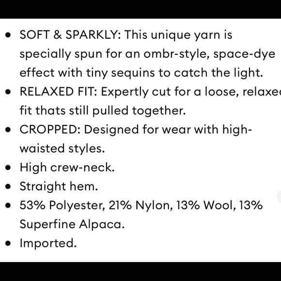 New with Tags Banana Republic Sweater - Picture 4 of 4